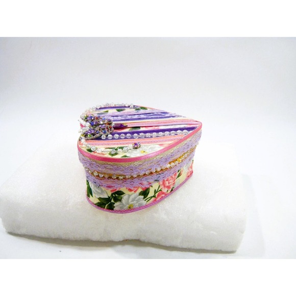 Handcrafted Keepsake Jewelry Trinket Mementos Storage Box Journal + Potpourri - Picture 8 of 9